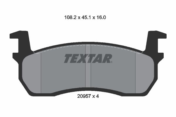 Brake Pad Set, disc brake   WVA:20957|nicht für Verschleiß|2-5 munkanapos szállítás 13:30-ig rendelve 2024.12