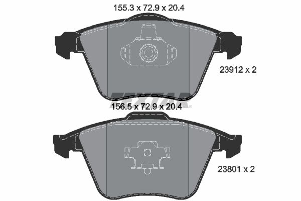 Brake Pad Set, disc brake   WVA:23912|nicht für Verschleiß|2-5 munkanapos szállítás 13:30-ig rendelve 2024.12