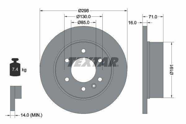 Brake Disc  B906 B907 B910 210CDI-519CDI Hinterachse|AußenO-298mm|2-5 munkanapos szállítás 13:30-ig rendelve 2025.1