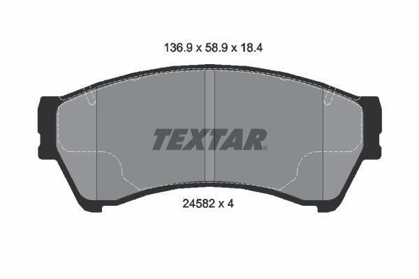 Brake Pad Set, disc brake   WVA:24582|nicht für Verschleiß|2-5 munkanapos szállítás 13:30-ig rendelve 2024.12