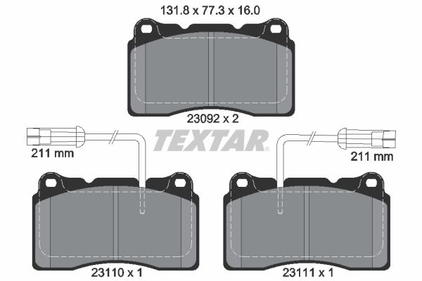 Brake Pad Set, disc brake   WVA:23092|mit integriertem Ver|2-5 munkanapos szállítás 13:30-ig rendelve 2024.12