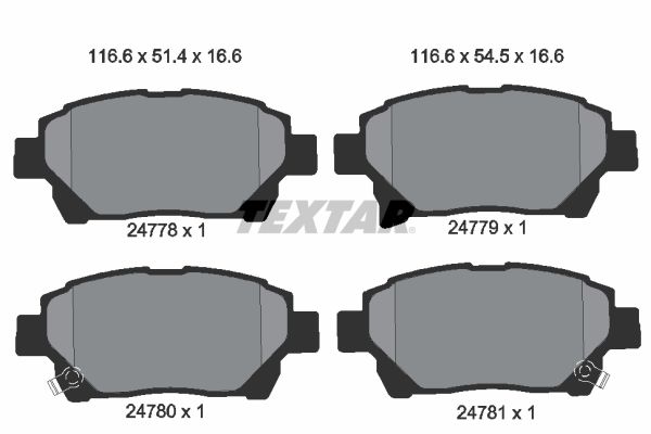 Brake Pad Set, disc brake   WVA:24778|mit akustischer Vers|2-5 munkanapos szállítás 13:30-ig rendelve 2024.12