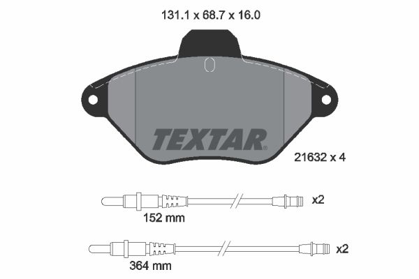 Brake Pad Set, disc brake   WVA:21632|mit Zubehör|inkl. Ve|2-5 munkanapos szállítás 13:30-ig rendelve 2024.12