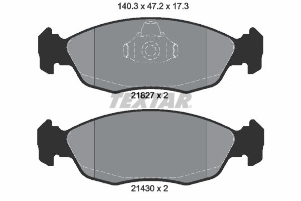 Brake Pad Set, disc brake   WVA:21827|nicht für Verschleiß|2-5 munkanapos szállítás 13:30-ig rendelve 2025.1