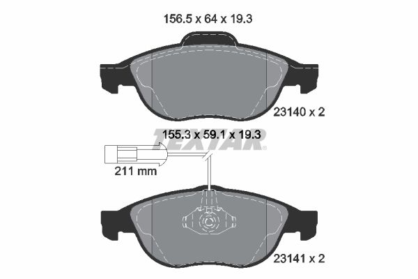 Brake Pad Set, disc brake   WVA:23140|mit integriertem Ver|2-5 munkanapos szállítás 13:30-ig rendelve 2024.12