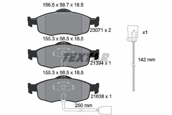 Brake Pad Set, disc brake   WVA:23071|mit Zubehör|mit inte|2-5 munkanapos szállítás 13:30-ig rendelve 2025.1