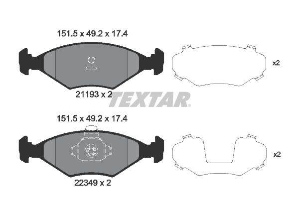 Brake Pad Set, disc brake   WVA:21193|mit Zubehör|nicht fü|2-5 munkanapos szállítás 13:30-ig rendelve 2024.12