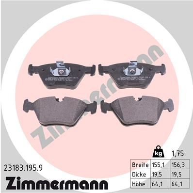 Brake Pad Set, disc brake  E85-86 3.0SI E46 330D/XD Vorderachse|WVA:23183|für Vers|2-5 munkanapos szállítás 13:30-ig rendelve 2024.12