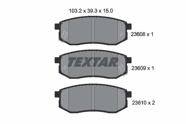 Brake Pad Set, disc brake   WVA:23608|mit akustischer Vers|2-5 munkanapos szállítás 13:30-ig rendelve 2024.12