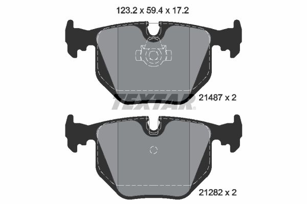 Brake Pad Set, disc brake  E46 E39 E38 X3 X5 Z4 Hinterachse|WVA:21487|für Vers|2-5 munkanapos szállítás 13:30-ig rendelve 2024.12