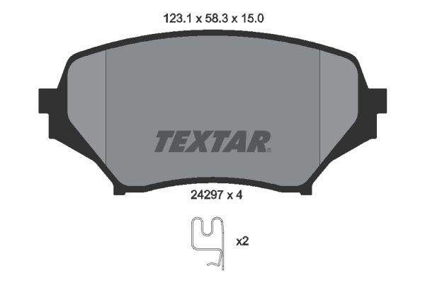 Brake Pad Set, disc brake   WVA:24297|mit Zubehör|nicht fü|2-5 munkanapos szállítás 13:30-ig rendelve 2024.12