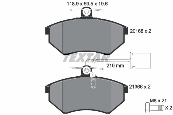 Brake Pad Set, disc brake   WVA:20168|mit Zubehör|mit inte|2-5 munkanapos szállítás 13:30-ig rendelve 2025.1