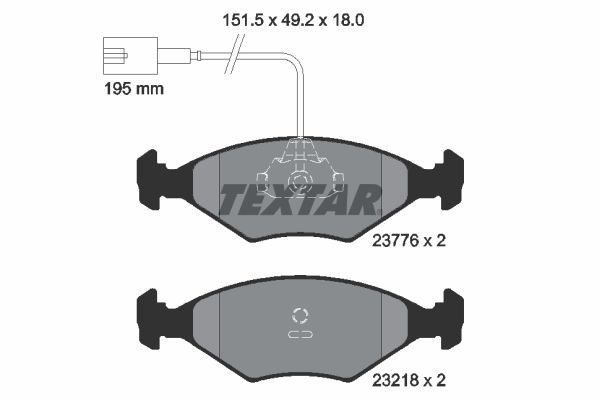 Brake Pad Set, disc brake   WVA:23776|mit integriertem Ver|2-5 munkanapos szállítás 13:30-ig rendelve 2024.12