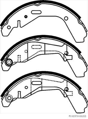 Brake Shoe Set   25|O-200mm|2-5 munkanapos szállítás 13:30-ig rendelve 2025.1