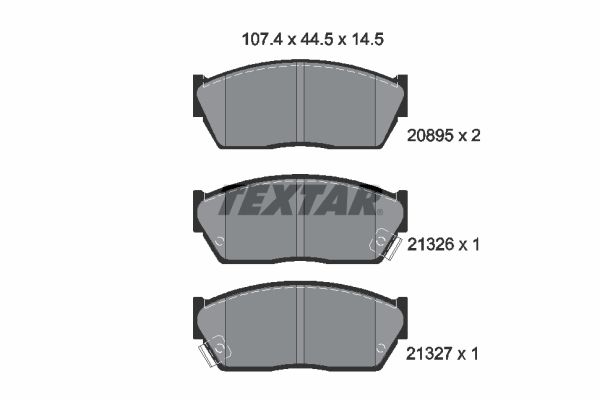 Brake Pad Set, disc brake   WVA:20895|mit akustischer Vers|2-5 munkanapos szállítás 13:30-ig rendelve 2024.12