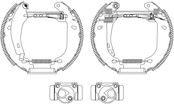 Brake Shoe Set   40mm|mit Radbremszylinder, mit|2-5 munkanapos szállítás 13:30-ig rendelve 2024.12