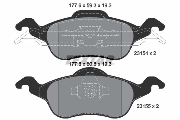 Brake Pad Set, disc brake   WVA:23154|nicht für Verschleiß|2-5 munkanapos szállítás 13:30-ig rendelve 2025.1