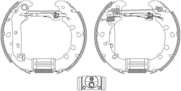 Brake Shoe Set   38mm|mit Radbremszylinder, mit|2-5 munkanapos szállítás 13:30-ig rendelve 2024.12