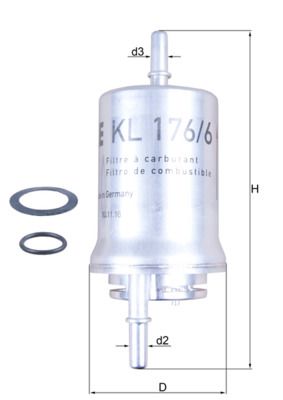 KL176/6D KRAFTSTOFFFILTER|1 munkanapos beszerzés 2024.12