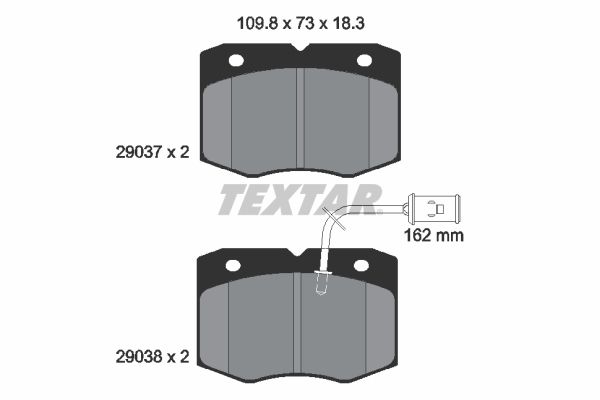 Brake Pad Set, disc brake   WVA:29037|mit integriertem Ver|2-5 munkanapos szállítás 13:30-ig rendelve 2024.12