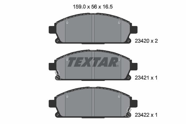 Brake Pad Set, disc brake   WVA:23420|mit akustischer Vers|2-5 munkanapos szállítás 13:30-ig rendelve 2024.12