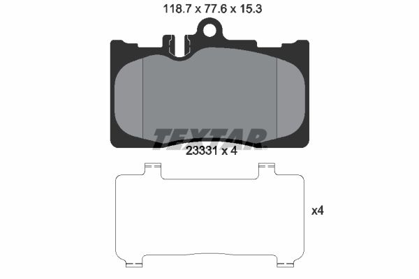 Brake Pad Set, disc brake   WVA:23331|für Verschleißwarnan|2-5 munkanapos szállítás 13:30-ig rendelve 2024.12