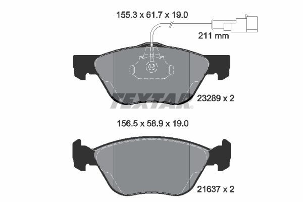 Brake Pad Set, disc brake   WVA:23289|mit integriertem Ver|2-5 munkanapos szállítás 13:30-ig rendelve 2024.12