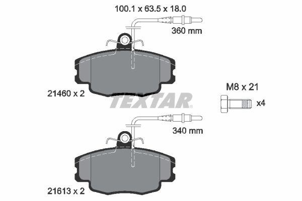 Brake Pad Set, disc brake   WVA:21460|mit integriertem Ver|2-5 munkanapos szállítás 13:30-ig rendelve 2024.12