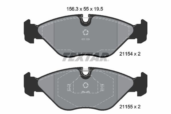 Brake Pad Set, disc brake   WVA:21154|für Verschleißwarnan|2-5 munkanapos szállítás 13:30-ig rendelve 2025.1