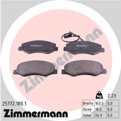 Brake Pad Set, disc brake  OPEL MOVANO B RENAUL MASTER Hinterachse|WVA:25172|Foto ent|2-5 munkanapos szállítás 13:30-ig rendelve 2024.12