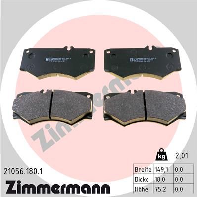 Brake Pad Set, disc brake  W460 W461 W463 W631 WVA:21056|Foto entspricht Lief|2-5 munkanapos szállítás 13:30-ig rendelve 2025.1