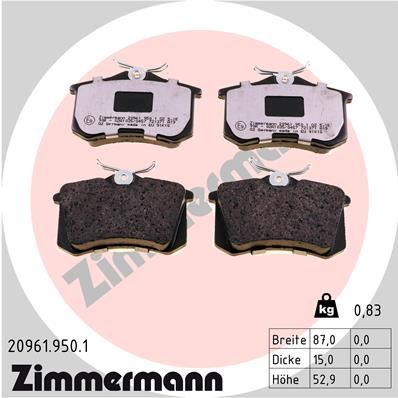 Brake Pad Set, disc brake   WVA:20961, 23554|staubreduzier|2-5 munkanapos szállítás 13:30-ig rendelve 2024.12