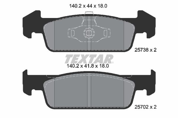 Brake Pad Set, disc brake   WVA:25738|nicht für Verschleiß|2-5 munkanapos szállítás 13:30-ig rendelve 2025.1