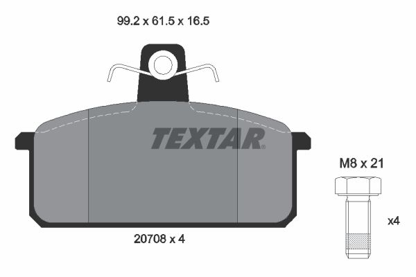 Brake Pad Set, disc brake   WVA:20708|nicht für Verschleiß|2-5 munkanapos szállítás 13:30-ig rendelve 2024.12