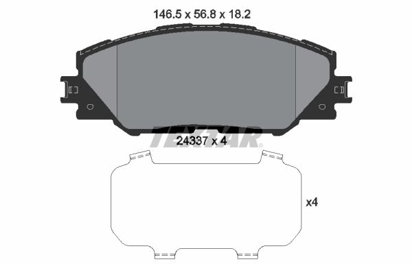 Brake Pad Set, disc brake   WVA:24337|mit Zubehör|nicht fü|2-5 munkanapos szállítás 13:30-ig rendelve 2024.12