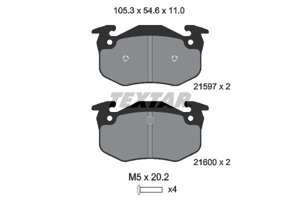 Brake Pad Set, disc brake   WVA:21597|mit Zubehör|für Vers|2-5 munkanapos szállítás 13:30-ig rendelve 2024.12