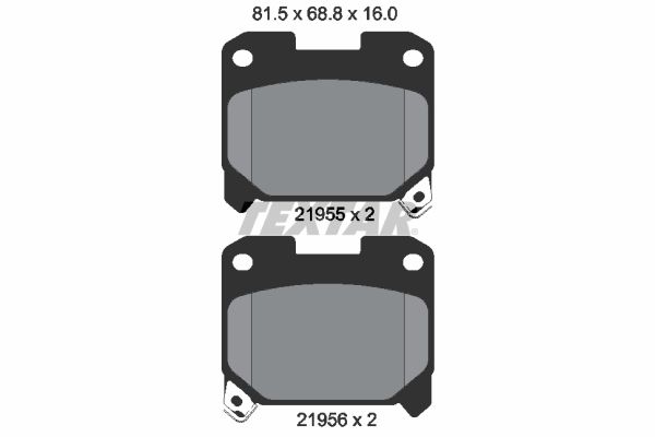 Brake Pad Set, disc brake   WVA:21955|mit akustischer Vers|2-5 munkanapos szállítás 13:30-ig rendelve 2024.12