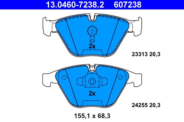 Brake Pad Set, disc brake   Vorderachse|WVA:23313|für Vers|2-5 munkanapos szállítás 13:30-ig rendelve 2024.12