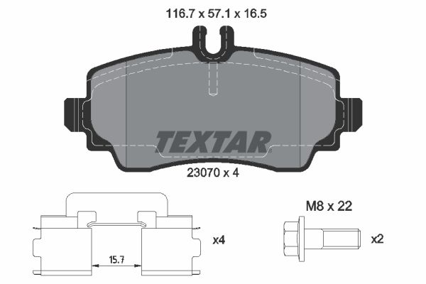 Brake Pad Set, disc brake  W168 140/160/190 160CDI/170CDI Vorderachse|WVA:23070|mit Zube|2-5 munkanapos szállítás 13:30-ig rendelve 2024.12