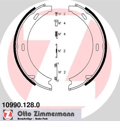 Brake Shoe Set, parking brake  W/S124 W169 W201 W/S202 W/S210 20mm|Foto entspricht Lieferumf|2-5 munkanapos szállítás 13:30-ig rendelve 2024.12