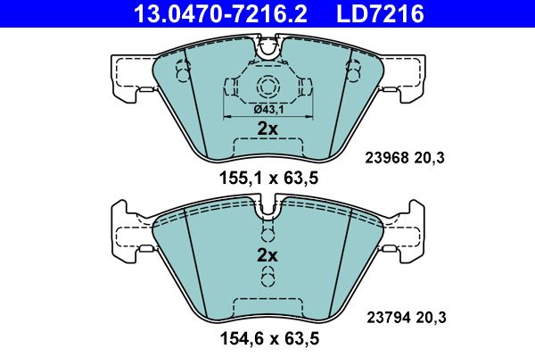 Brake Pad Set, disc brake   Vorderachse|WVA:23794|für Vers|2-5 munkanapos szállítás 13:30-ig rendelve 2025.1