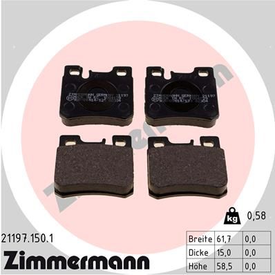 Brake Pad Set, disc brake  W124 -500E -320TE -300T D E320 Hinterachse|WVA:21197|für Vers|2-5 munkanapos szállítás 13:30-ig rendelve 2024.12