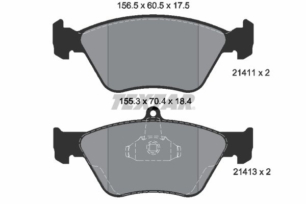 Brake Pad Set, disc brake   WVA:21411|für Verschleißwarnan|2-5 munkanapos szállítás 13:30-ig rendelve 2024.12