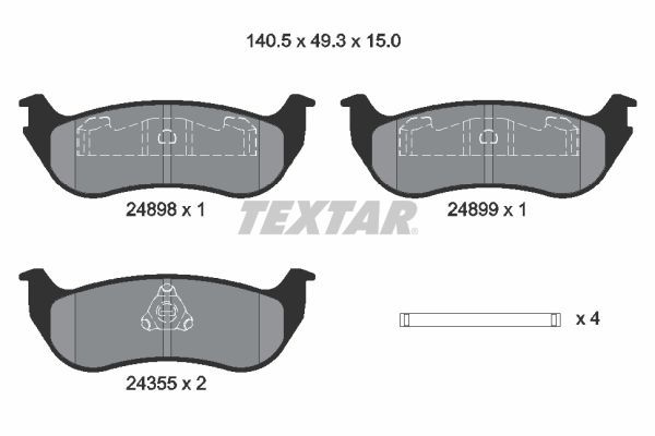 Brake Pad Set, disc brake   WVA:24898|mit Zubehör|nicht fü|2-5 munkanapos szállítás 13:30-ig rendelve 2025.1