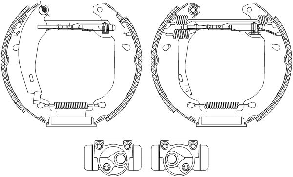 Brake Shoe Set   32mm|mit Radbremszylinder, mit|2-5 munkanapos szállítás 13:30-ig rendelve 2024.12