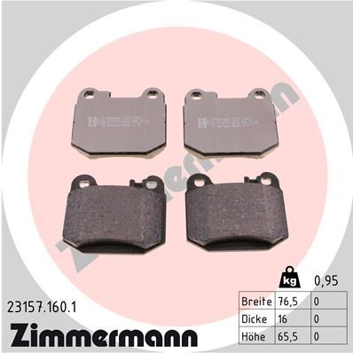 Brake Pad Set, disc brake  W163 ML430 ML500 ML55AMG Hinterachse|WVA:23157|für Vers|2-5 munkanapos szállítás 13:30-ig rendelve 2025.1