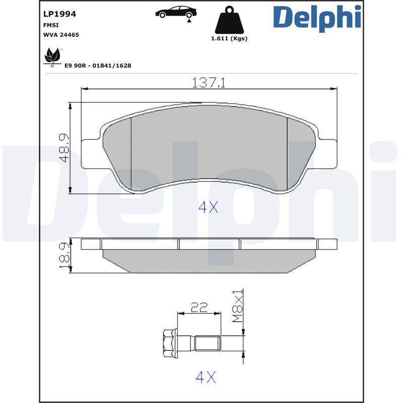 Brake Pad Set, disc brake  BOXER JUMPER Hinterachse|WVA:24465|mit Zube|2-5 munkanapos szállítás 13:30-ig rendelve 2024.12