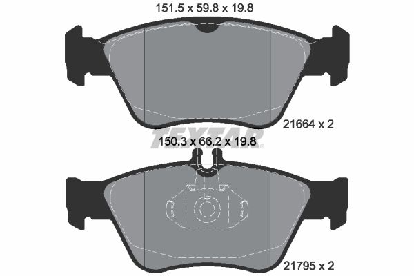 Brake Pad Set, disc brake  W/S210 200/230 250D 220CDI Vorderachse|WVA:21664|für Vers|2-5 munkanapos szállítás 13:30-ig rendelve 2024.12