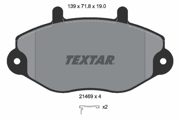 Brake Pad Set, disc brake   WVA:21469|mit akustischer Vers|2-5 munkanapos szállítás 13:30-ig rendelve 2024.12