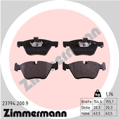 Brake Pad Set, disc brake  E90-93 E84 E89 Vorderachse|WVA:23794|für Vers|2-5 munkanapos szállítás 13:30-ig rendelve 2024.12